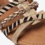 BLUE BOX meisjes sandalen goud zebraprint - Thumbnail 4