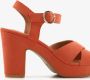Blue Box oranje dames sandalen met hak - Thumbnail 3