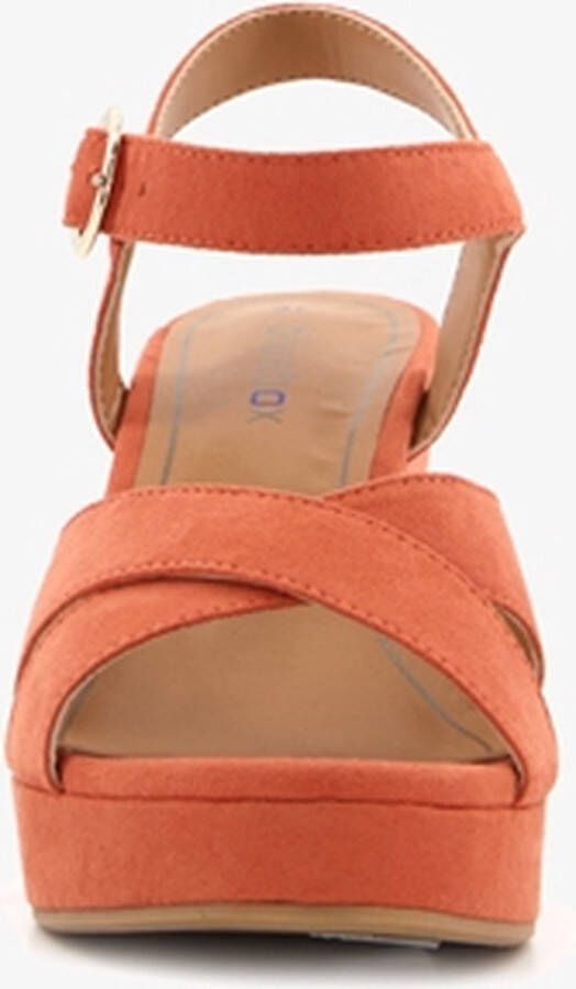 BLUE BOX oranje dames sandalen met hak
