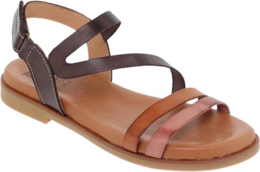 BLUSANDAL Sandalen met gekruiste bandjes en platte hak