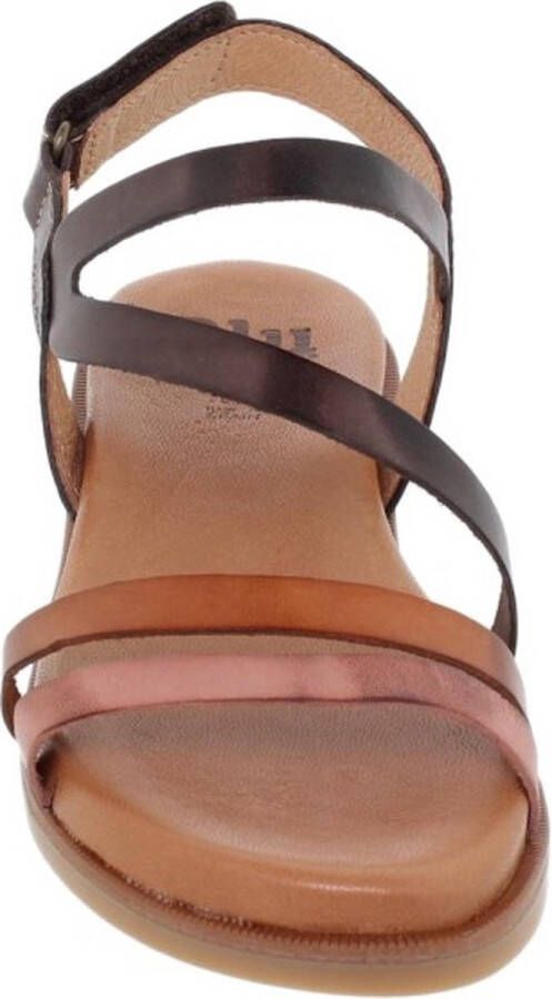 BLUSANDAL SANDALEN PLATEAU LEREN MET GEL BINNENZOOL
