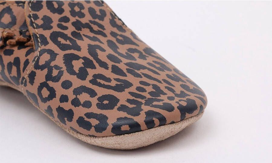 Bobux Babyslofjes Soft Soles Caramel Leopard Print Large