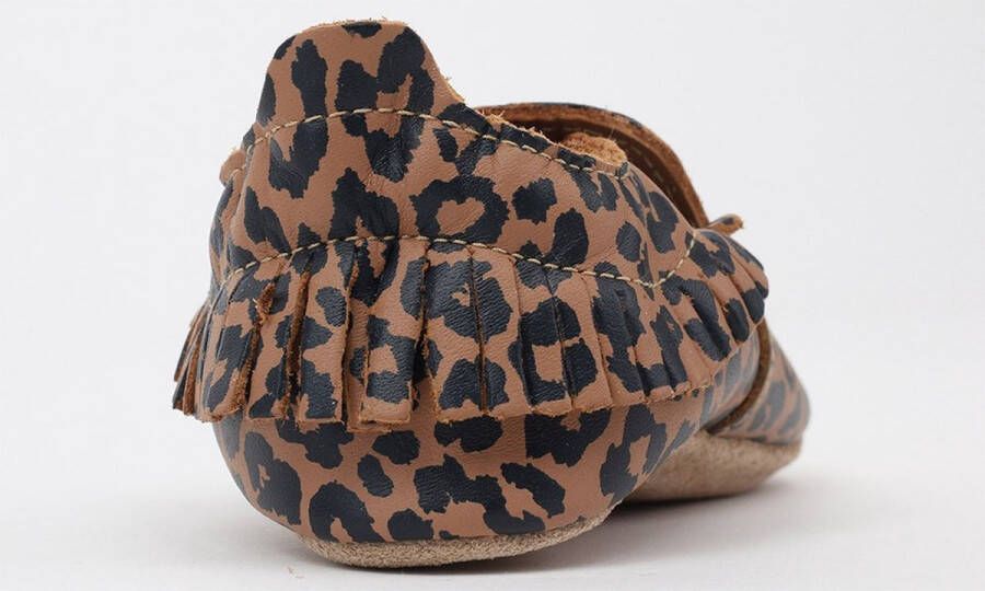 Bobux Babyslofjes Soft Soles Caramel Leopard Print Large