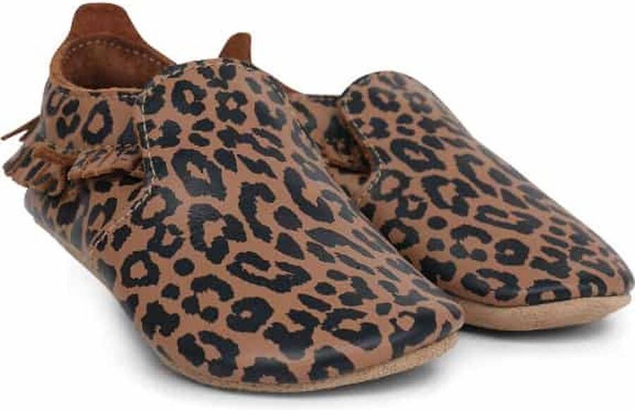 Bobux Babyslofjes Soft Soles Caramel Leopard Print Large