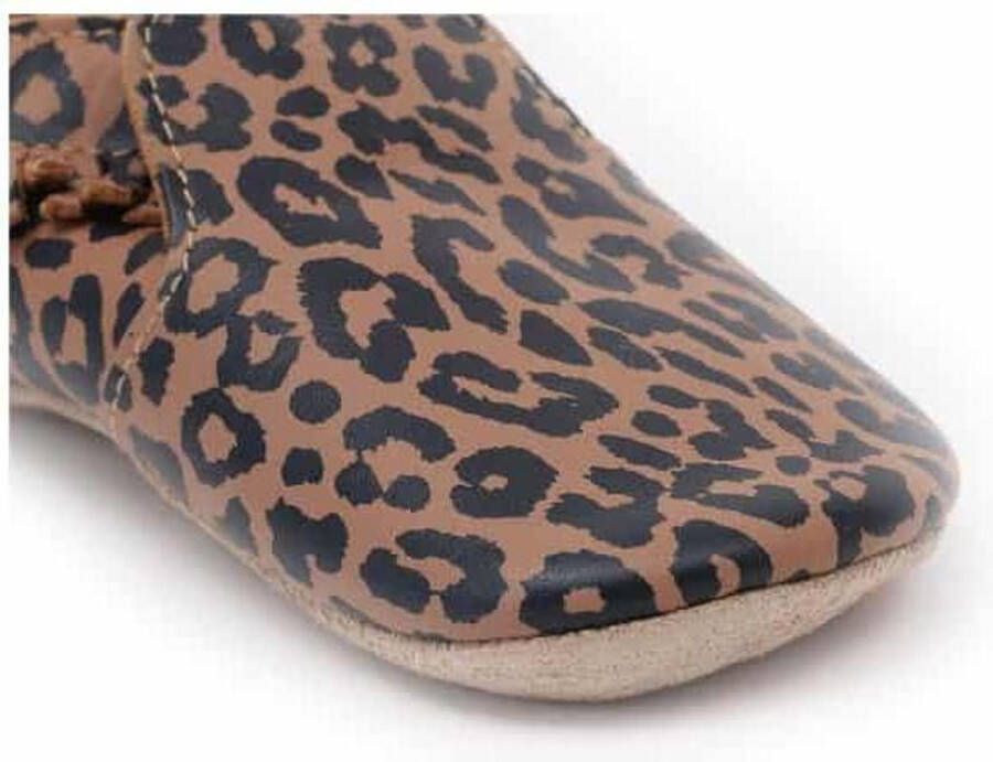 Bobux Babyslofjes Soft Soles Caramel Leopard Print Large