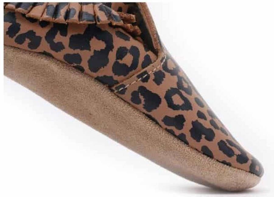 Bobux Babyslofjes Soft Soles Caramel Leopard Print Large