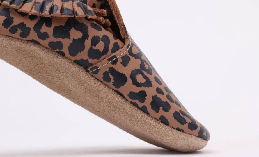 Bobux Babyslofjes Soft Soles Caramel Leopard Print Large