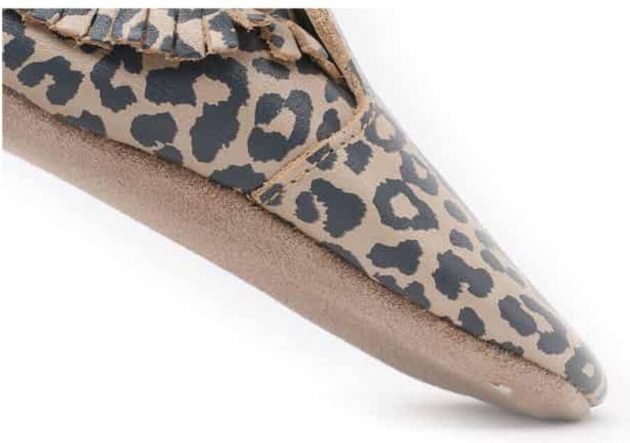 Bobux Babyslofjes Soft Soles Gold Leopard Print Large