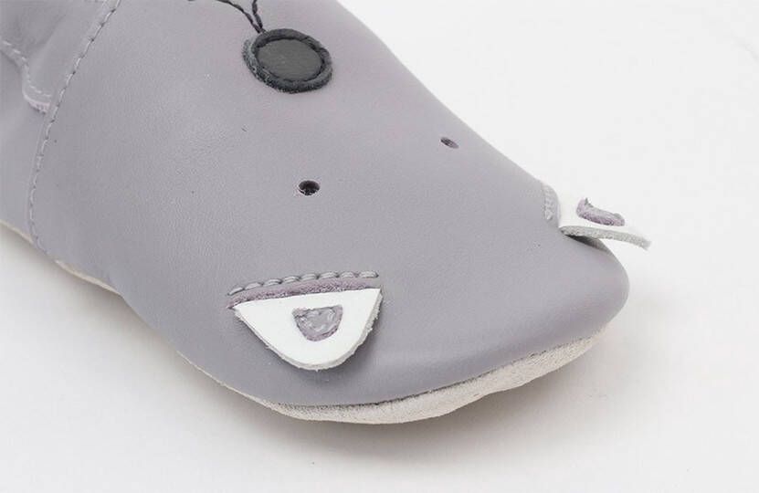 Bobux Babyslofjes Soft Soles Gull Grey Woof Large - Foto 2