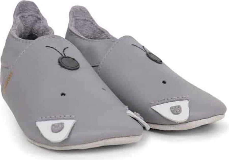 Bobux Babyslofjes Soft Soles Gull Grey Woof Medium - Foto 2