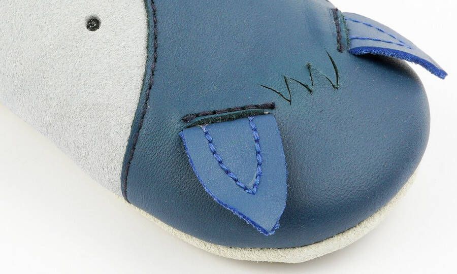 Bobux Soft Soles Baby Slofjes Leer Foxy Navy - Foto 5