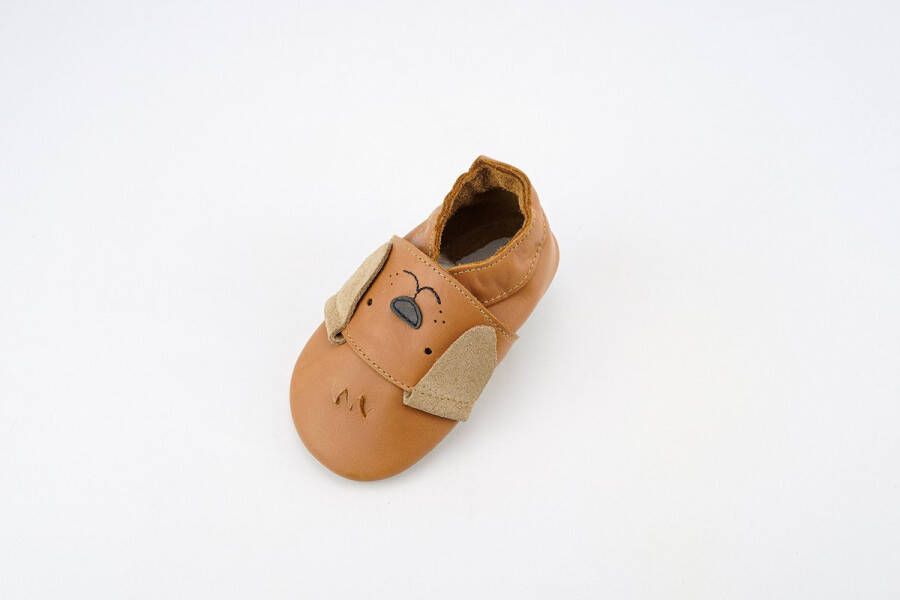 Bobux Soft Soles Lederen Babyslofjes Little Pup Caramel - Foto 4