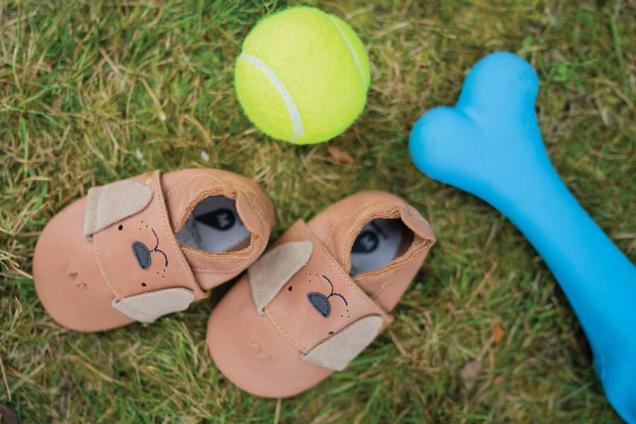 Bobux Soft Soles Lederen Babyslofjes Little Pup Caramel - Foto 8