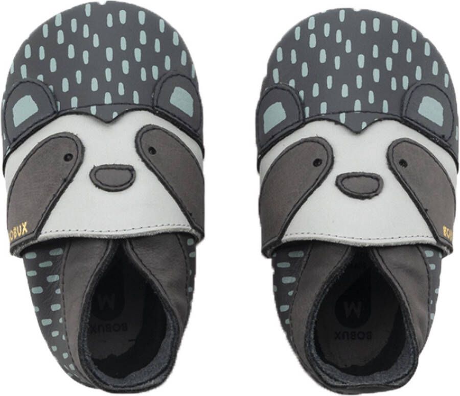Bobux Soft Soles Baby Slofjes Leer Rascal Charcoal - Foto 3
