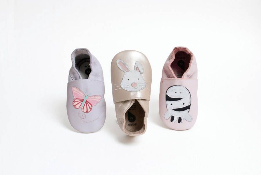 Bobux Soft Soles Baby Slofjes Leer Simple Shoe Pearl