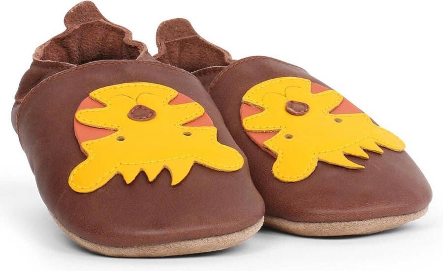 Bobux Soft Soles Baby Slofjes Leer Tiger Chocolate