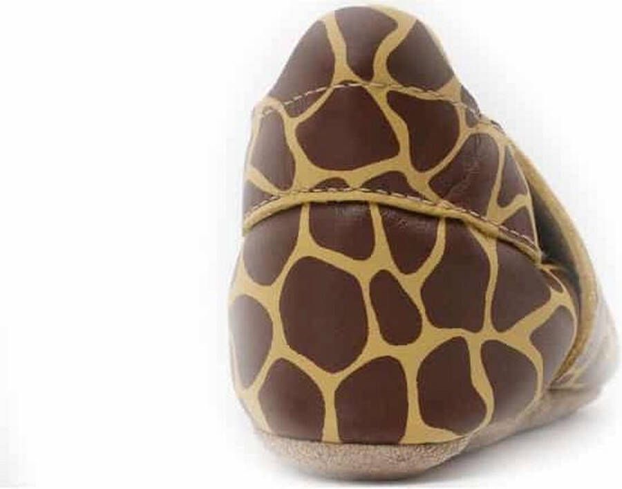 Bobux Soft Soles Fall Leaf Giraffe Print Babyslofjes