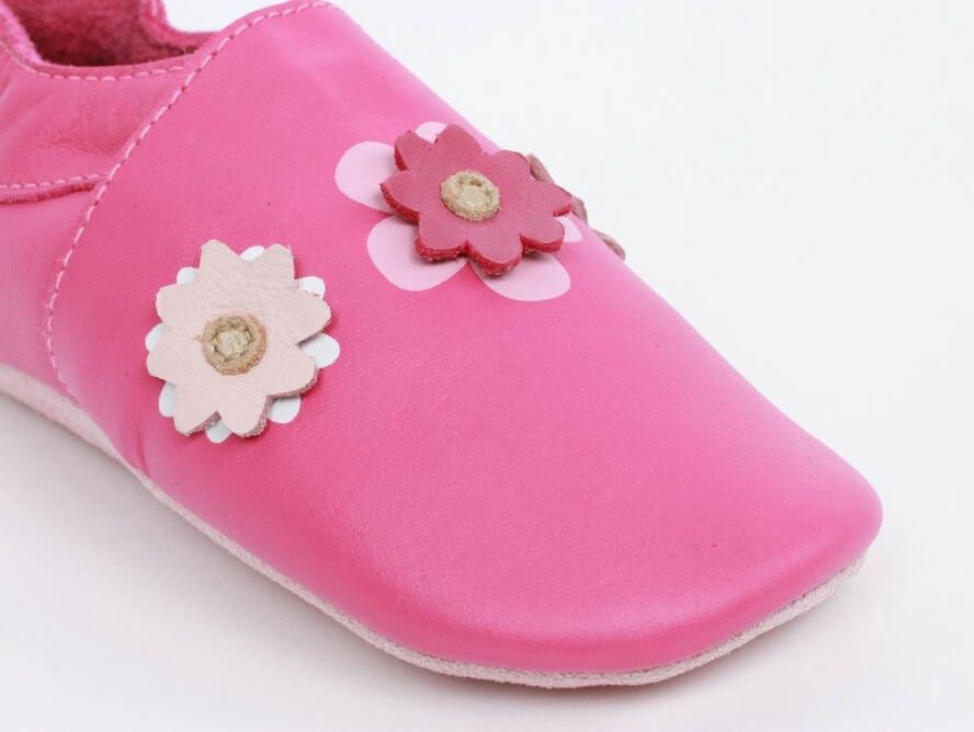 Bobux Soft Soles Flowers pink Babyslofjes - Foto 2