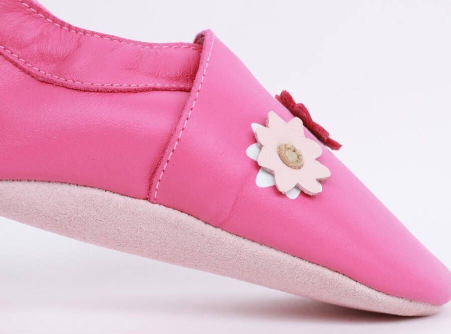 Bobux Soft Soles Flowers pink Babyslofjes - Foto 3