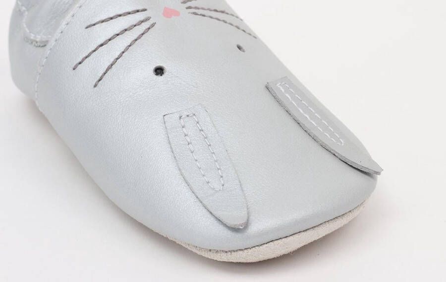 Bobux Soft Soles Silver Hop Babyslofjes