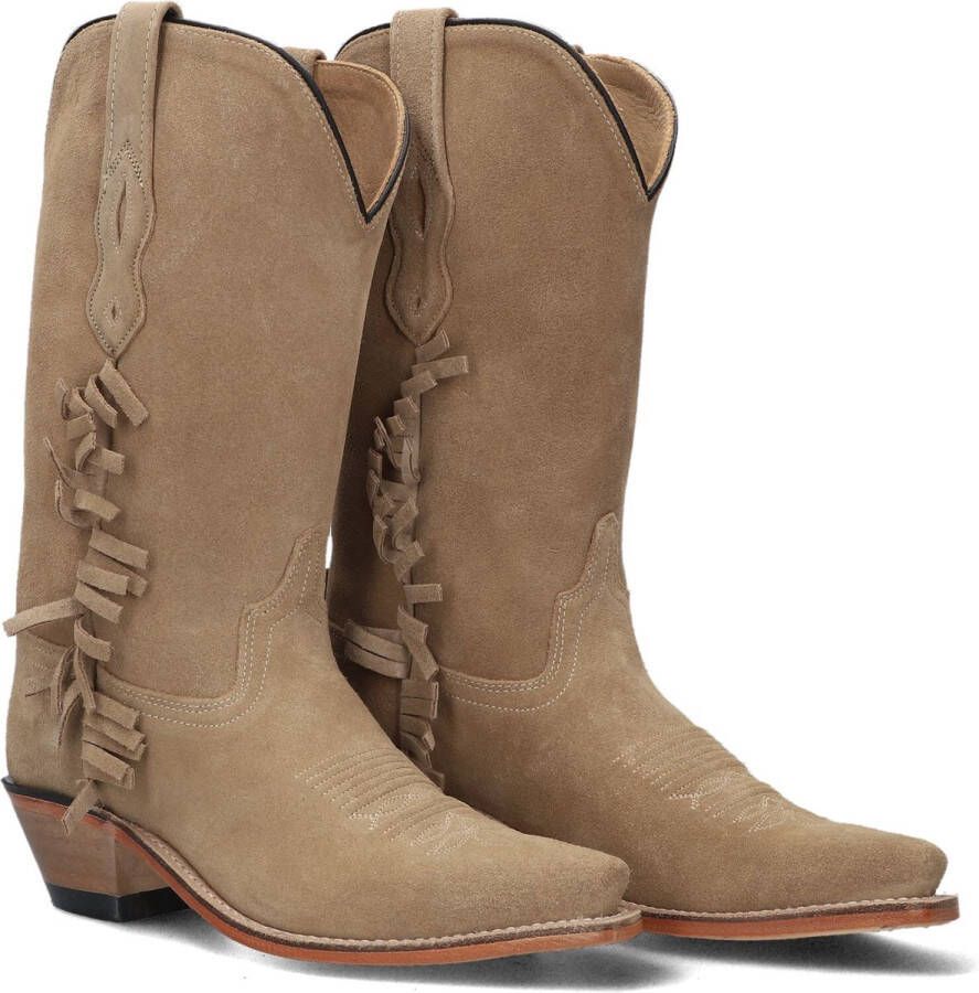 Bootstock Ruffle Sand Women Cowboylaarzen Western Laarzen Dames Beige