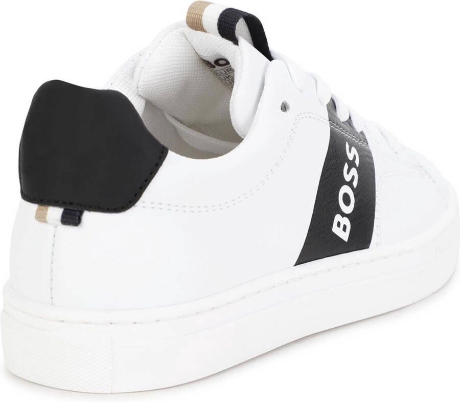 Boss Kids J29336 Lage sneakers Leren Sneaker Jongens Wit