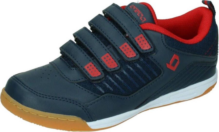 Brabo Velcro Indoor Hockeyschoenen Kinderen Navy Red - Foto 11