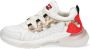 Braqeez 421270-500 Meisjes Lage Sneakers Wit Print Leer Veters - Thumbnail 7