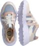 Braqeez 421281-596 Meisjes Lage Sneakers Roze Blauw Leer Veters - Thumbnail 2