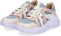 Braqeez 421281-596 Meisjes Lage Sneakers Roze Blauw Leer Veters - Thumbnail 3