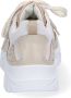 Braqeez 421306 501 Meisjes Lage Sneakers Wit Goud Leer Veters - Thumbnail 3