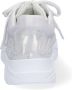 Braqeez 421306-591 Meisjes Lage Sneakers Wit Zilver Leer Veters - Thumbnail 2