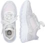 Braqeez 421306-591 Meisjes Lage Sneakers Wit Zilver Leer Veters - Thumbnail 6