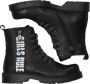 Braqeez 421773-489 Biker Boots Zwart Leer Veters - Thumbnail 12