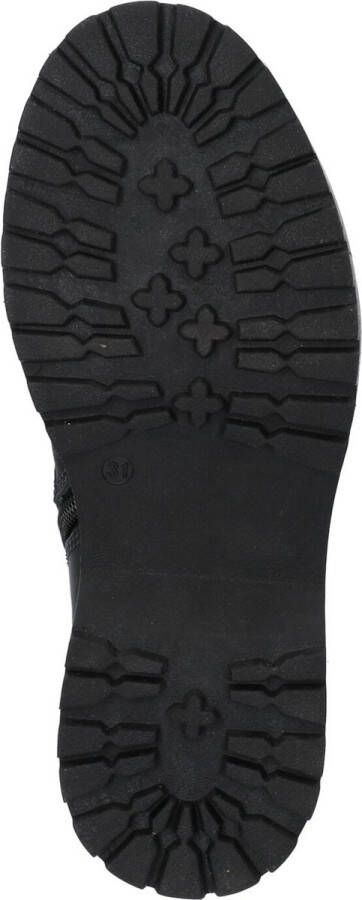 Braqeez 421773-489 Meisjes Biker Boots Zwart Leer Veters - Foto 5