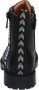 Braqeez 421773-489 Meisjes Biker Boots Zwart Leer Veters - Thumbnail 6