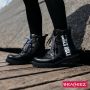 Braqeez 421773-489 Meisjes Biker Boots Zwart Leer Veters - Thumbnail 11