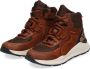 Braqeez 421982-513 Hoge Sneakers Bruin Leer Veters - Thumbnail 6