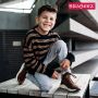 Braqeez 421982-513 Hoge Sneakers Bruin Leer Veters - Thumbnail 14