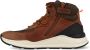 Braqeez 421982-513 Hoge Sneakers Bruin Leer Veters - Thumbnail 8