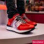 Braqeez 422271-541 Jongens Lage Sneakers Rood Wit Leer Veters - Thumbnail 3