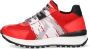 Braqeez 422271-541 Jongens Lage Sneakers Rood Wit Leer Veters - Thumbnail 4