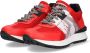 Braqeez 422271-541 Jongens Lage Sneakers Rood Wit Leer Veters - Thumbnail 7