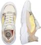 Braqeez 422283-500 Meisjes Lage Sneakers Beige Bruin Print Geel Wit Leer Veters - Thumbnail 3