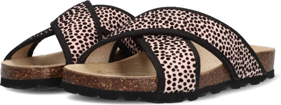 Braqeez 422422-570 Meisjes Slippers Roze Print Imitatieleer Geen Sluiting