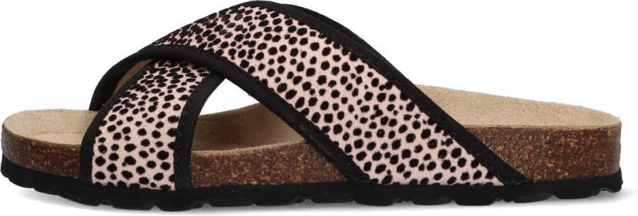 Braqeez 422422-570 Meisjes Slippers Roze Print Imitatieleer Geen Sluiting