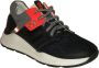 Braqeez 422480-529 Jongens Lage Sneakers Blauw Oranje Leer Veters - Thumbnail 10
