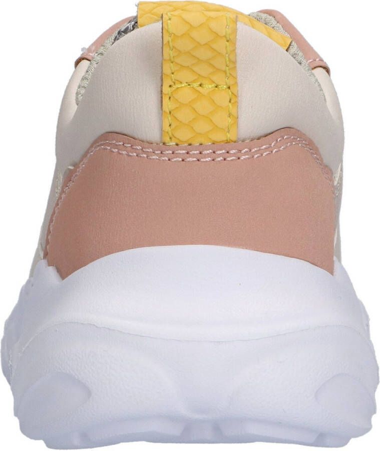 Braqeez 422492 796 Meisjes Lage Sneakers Beige Roze Imitatieleer Veters - Foto 2