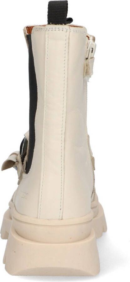 Braqeez 422720-502 Meisjes Chelsea Boots Beige Leer Ritssluiting