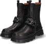 Braqeez 422720 589 Meisjes Chelsea Boots Zwart Leer Ritssluiting - Thumbnail 6